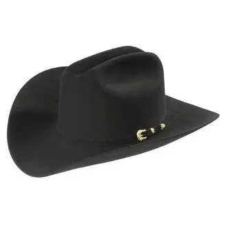 30x Larry Mahan Opulento Black Fur Felt Cowboy Hat