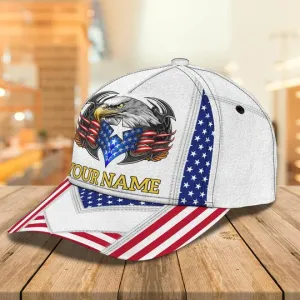 3D Classic Cap America Egagle Personalized Name Cap Namashops