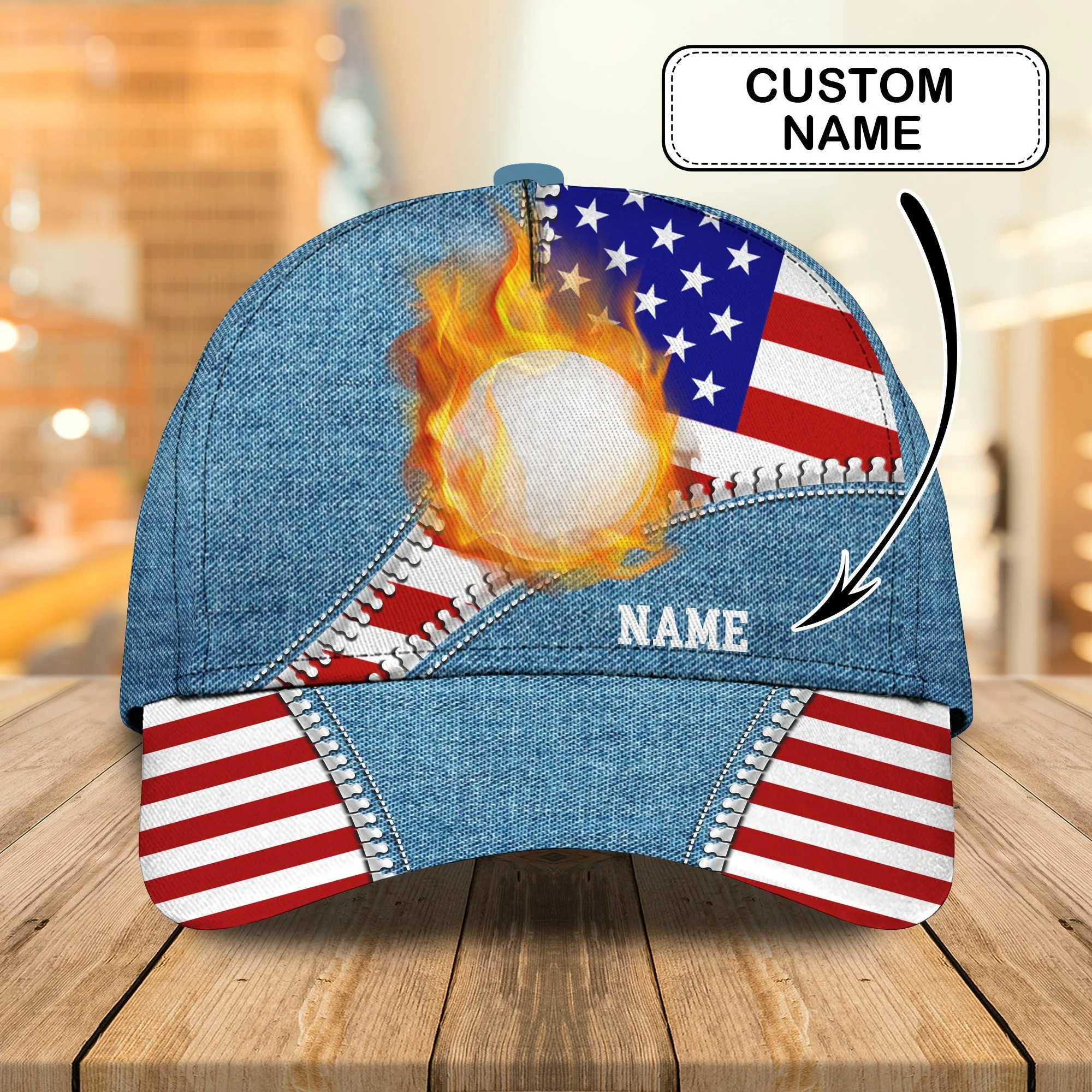 3D Classic Cap American Golfer 01 Customize Cap Namashops