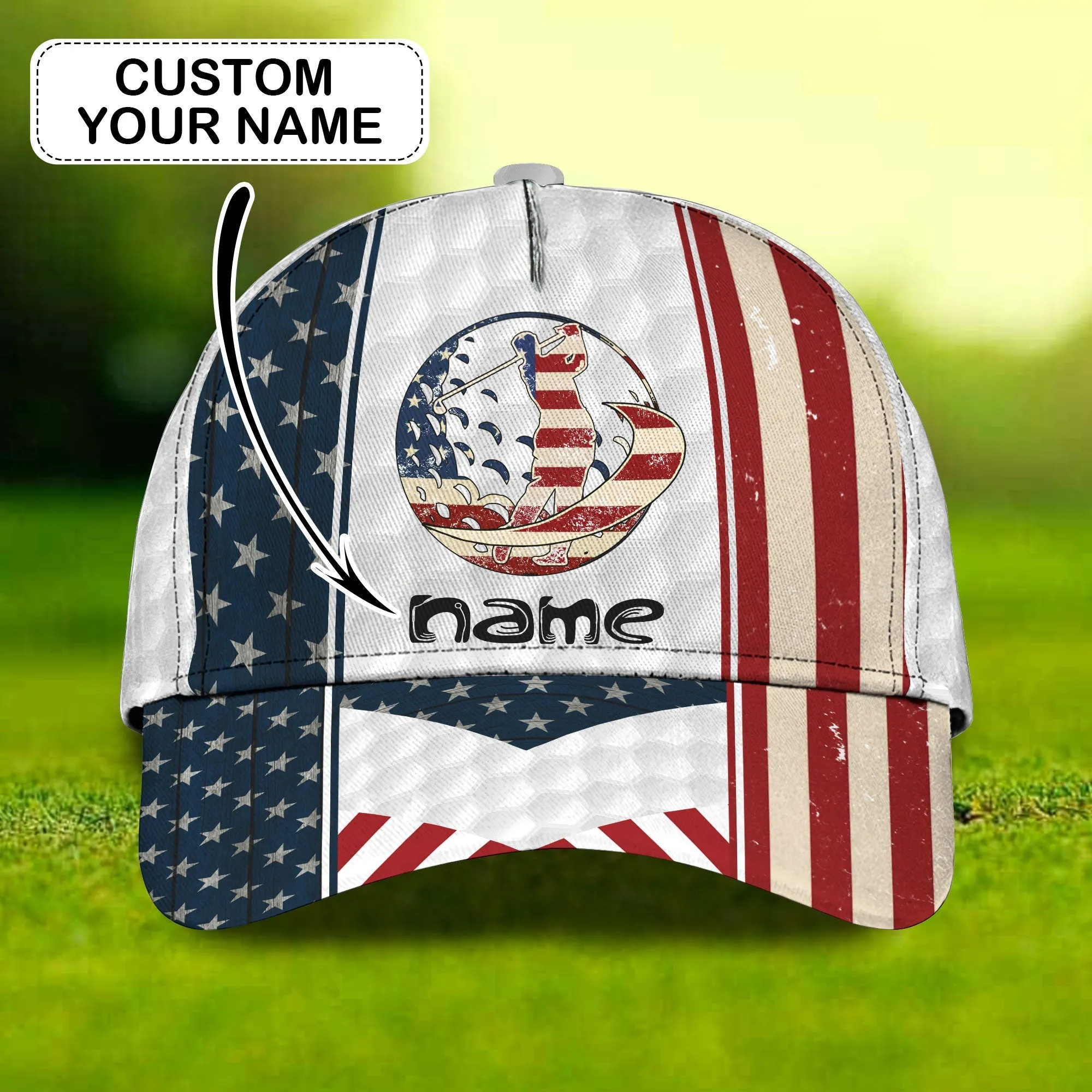 3D Classic Cap American Golfer 02 Customize Cap Namashops