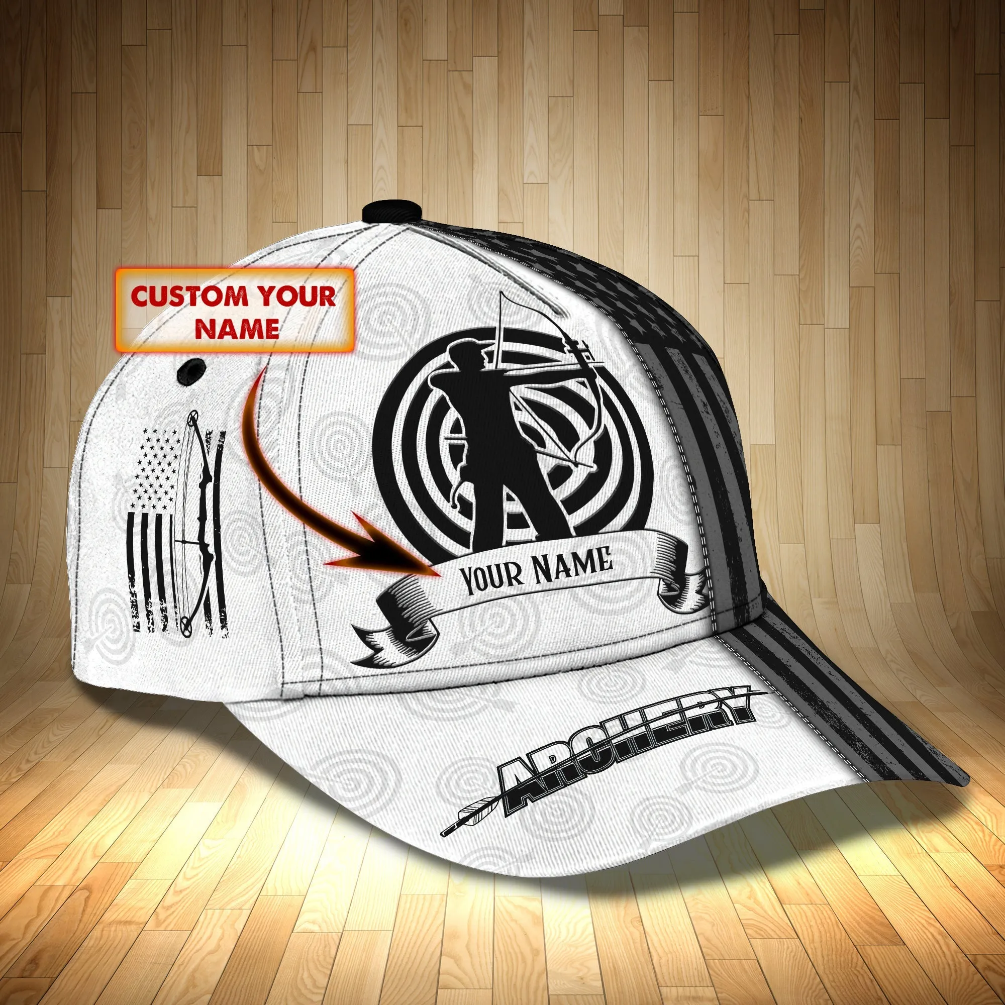 3D Classic Cap Archery 1 Personalized Name Cap Namashops