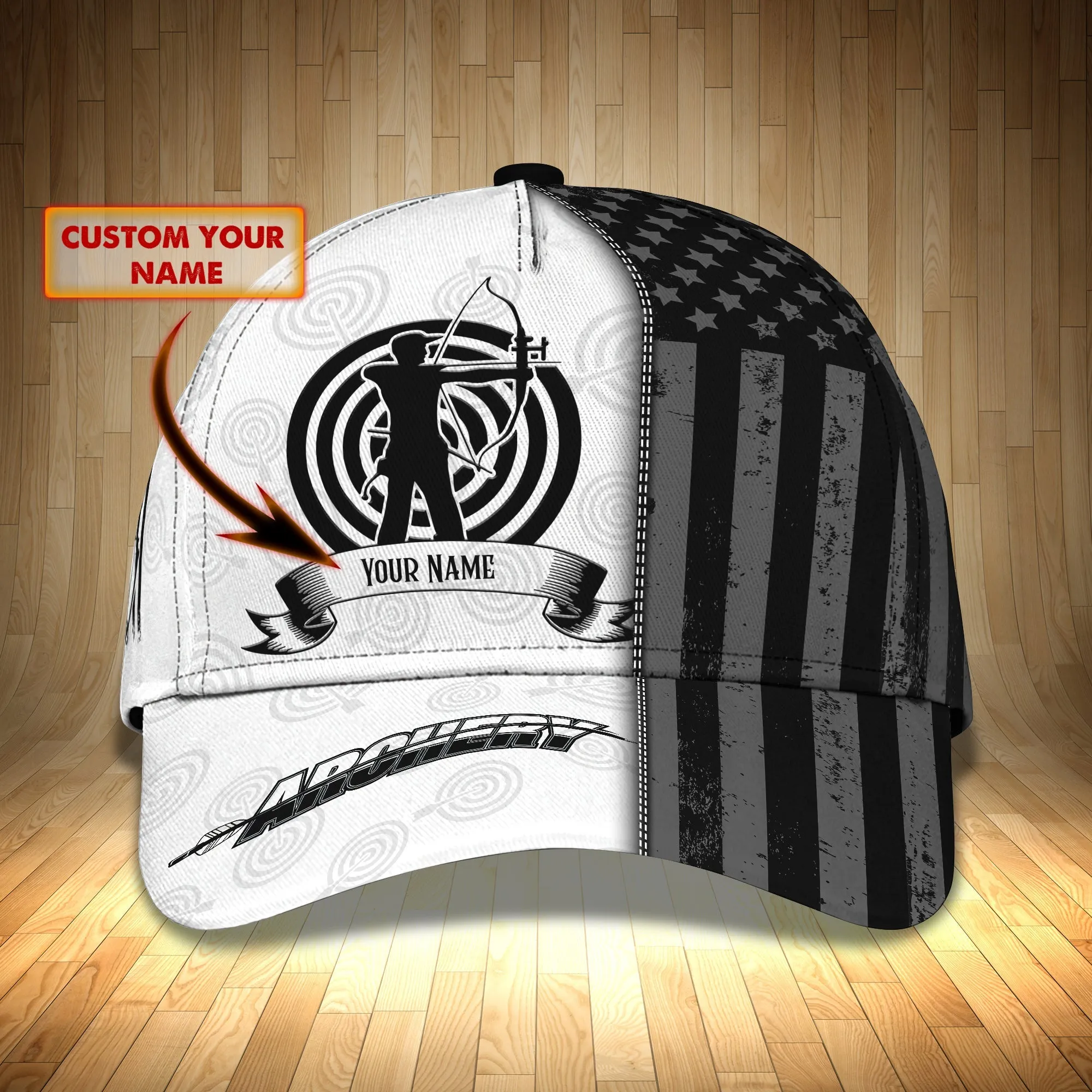 3D Classic Cap Archery 1 Personalized Name Cap Namashops