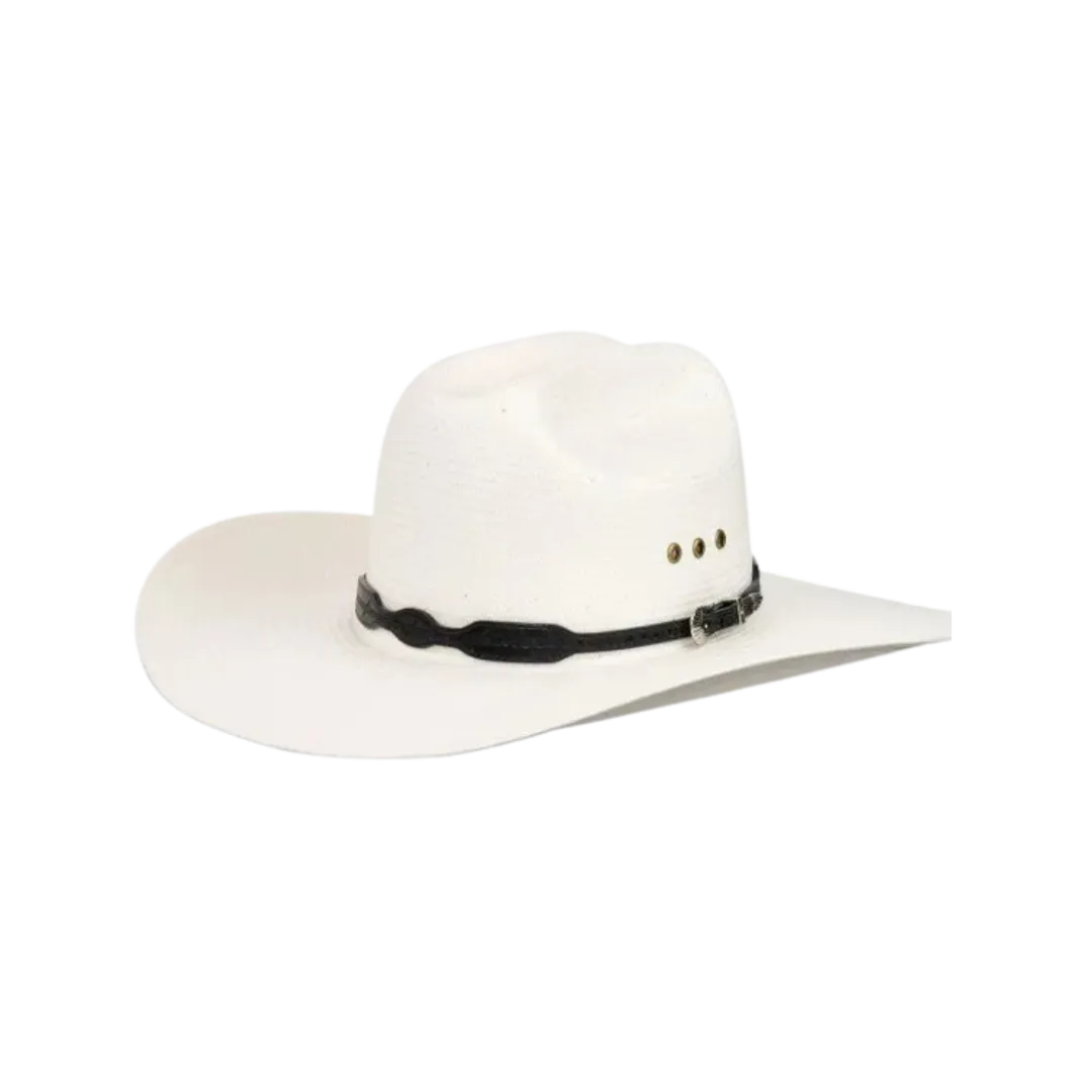 Austin Accent Unisex Scalloped Leather Black Hatband
