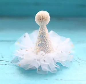 Baby Birthday Party Hat - White