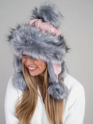 Bajka With Fur [Powder Pink/Grey-217004]