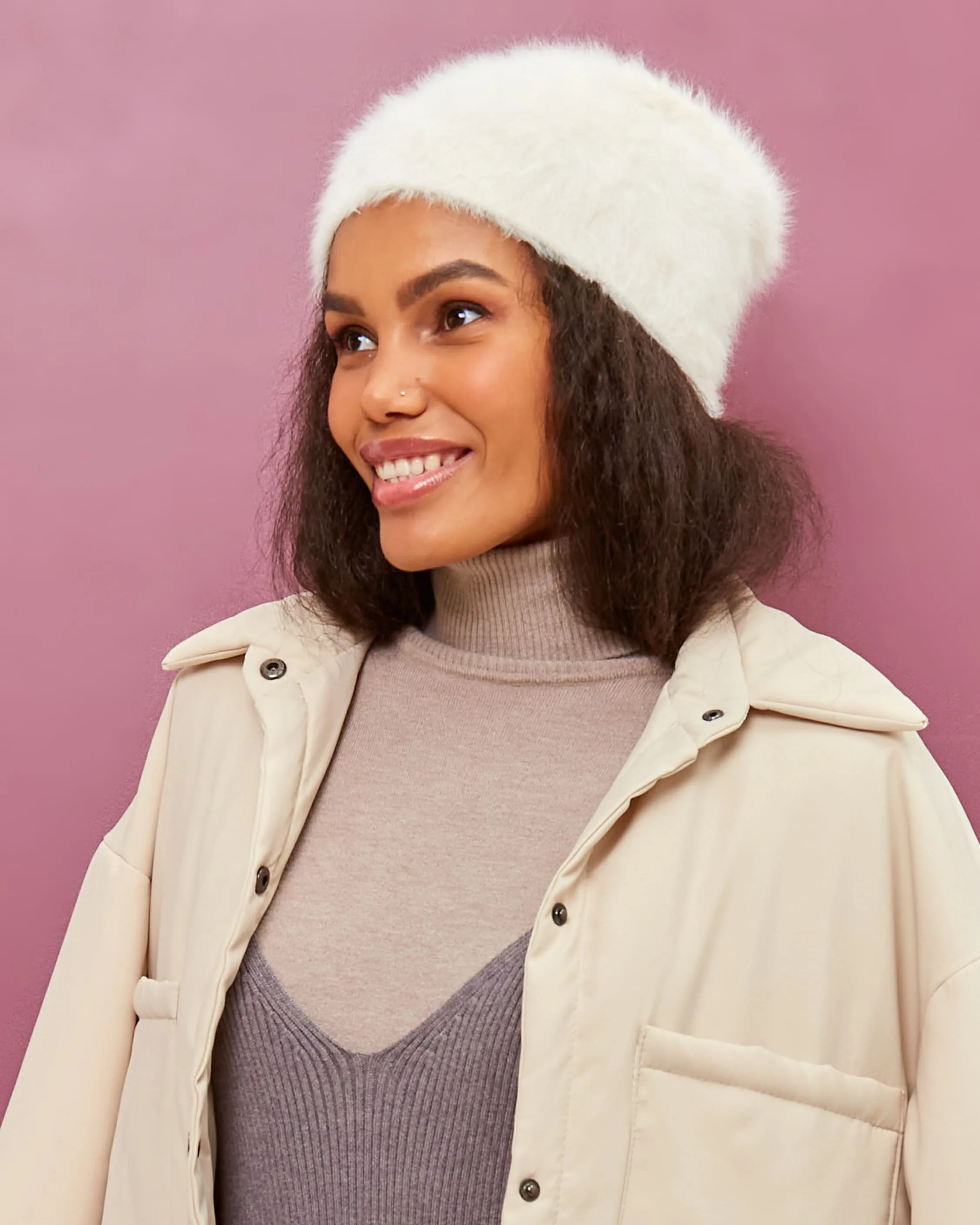 Beanie Hat Angora Wool Winter Headwear