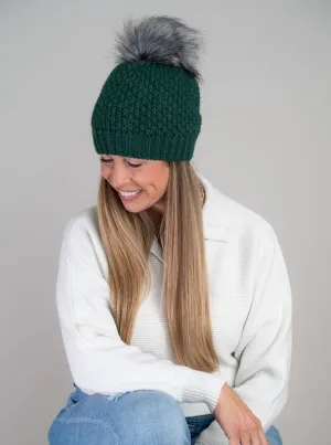Beanie With Pom [Hunter Green-37471]