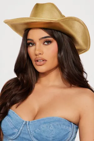 Behind The Flash Cowboy Hat  - Gold