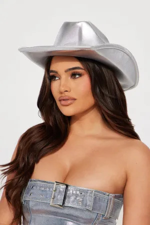 Behind The Flash Cowboy Hat  - Silver