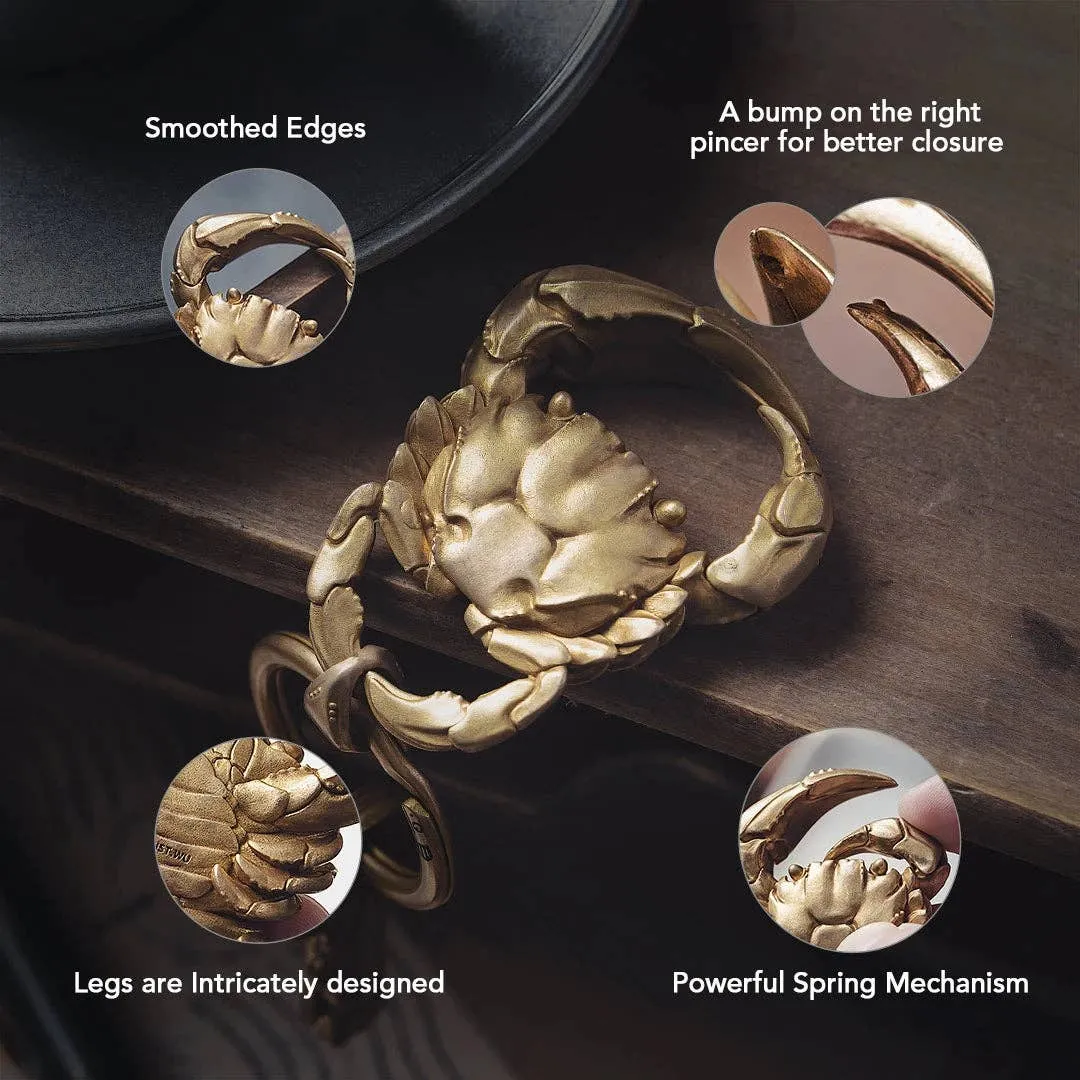 Brass Crab Keychain