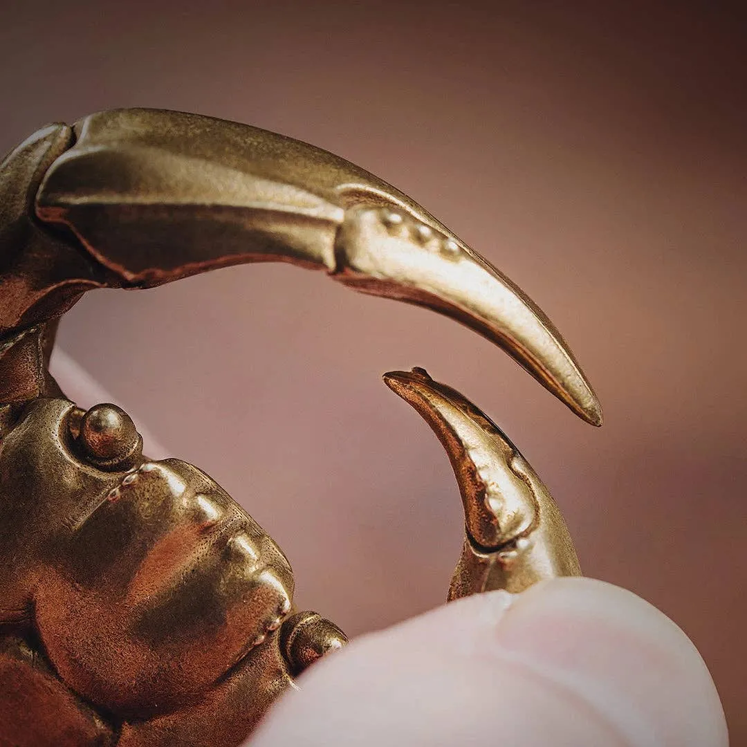 Brass Crab Keychain