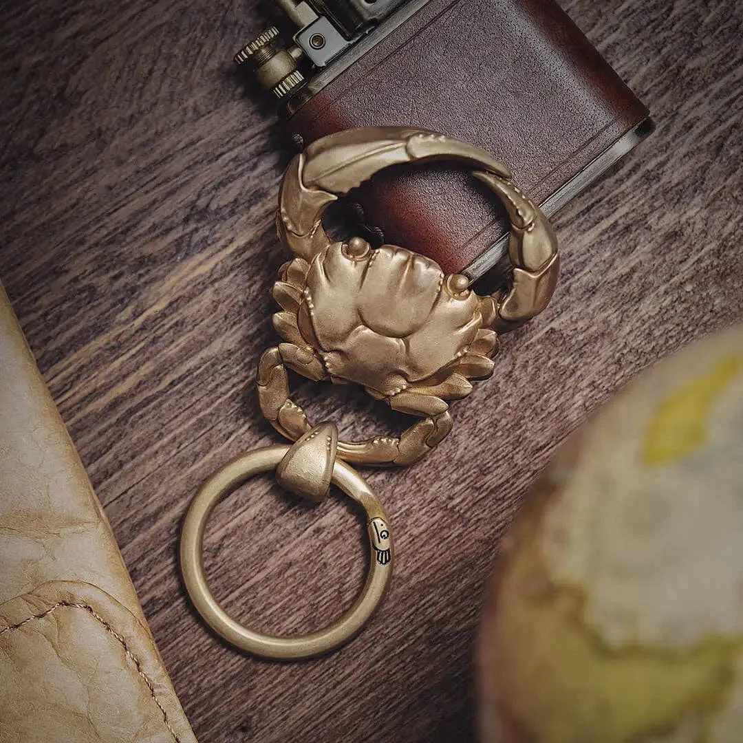 Brass Crab Keychain