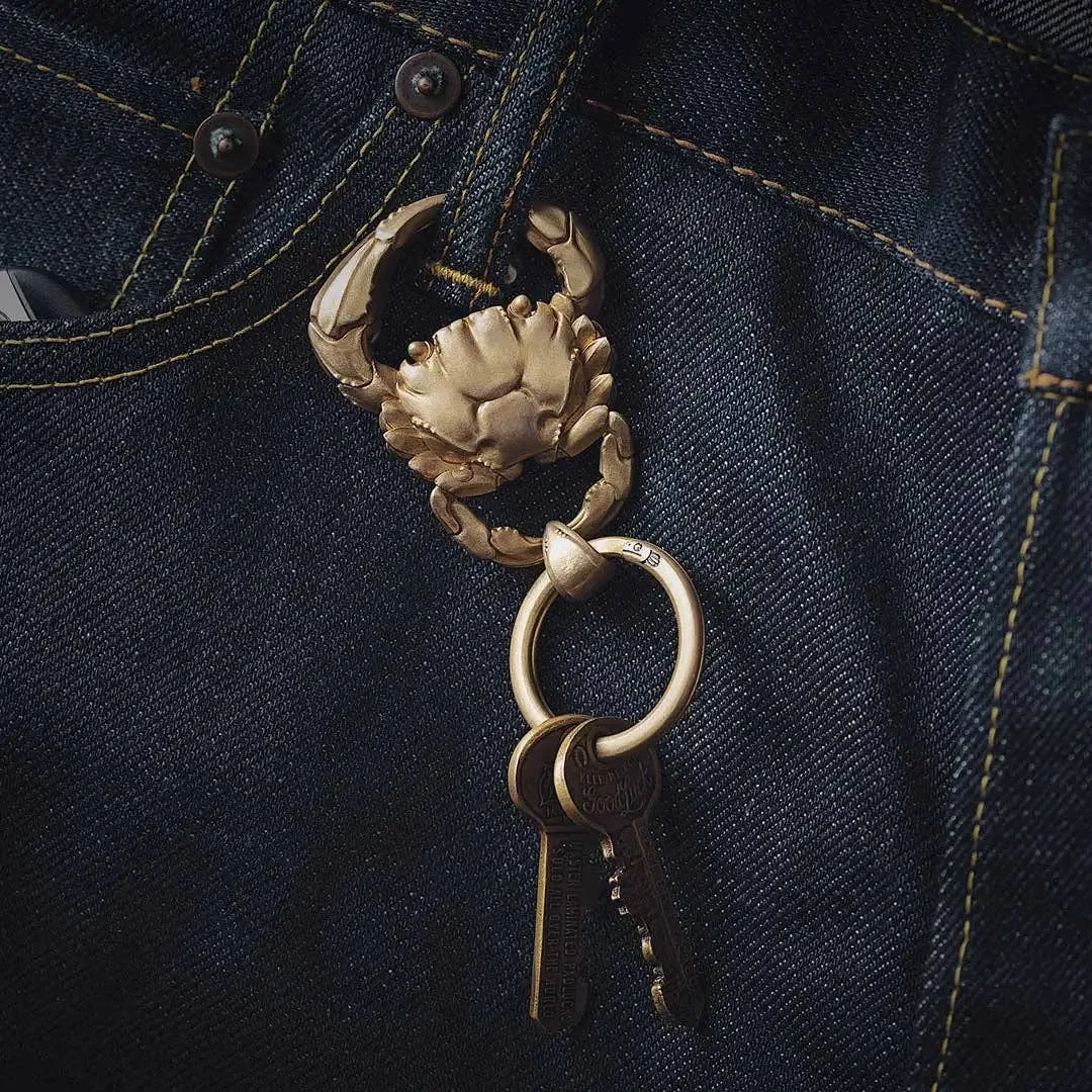 Brass Crab Keychain