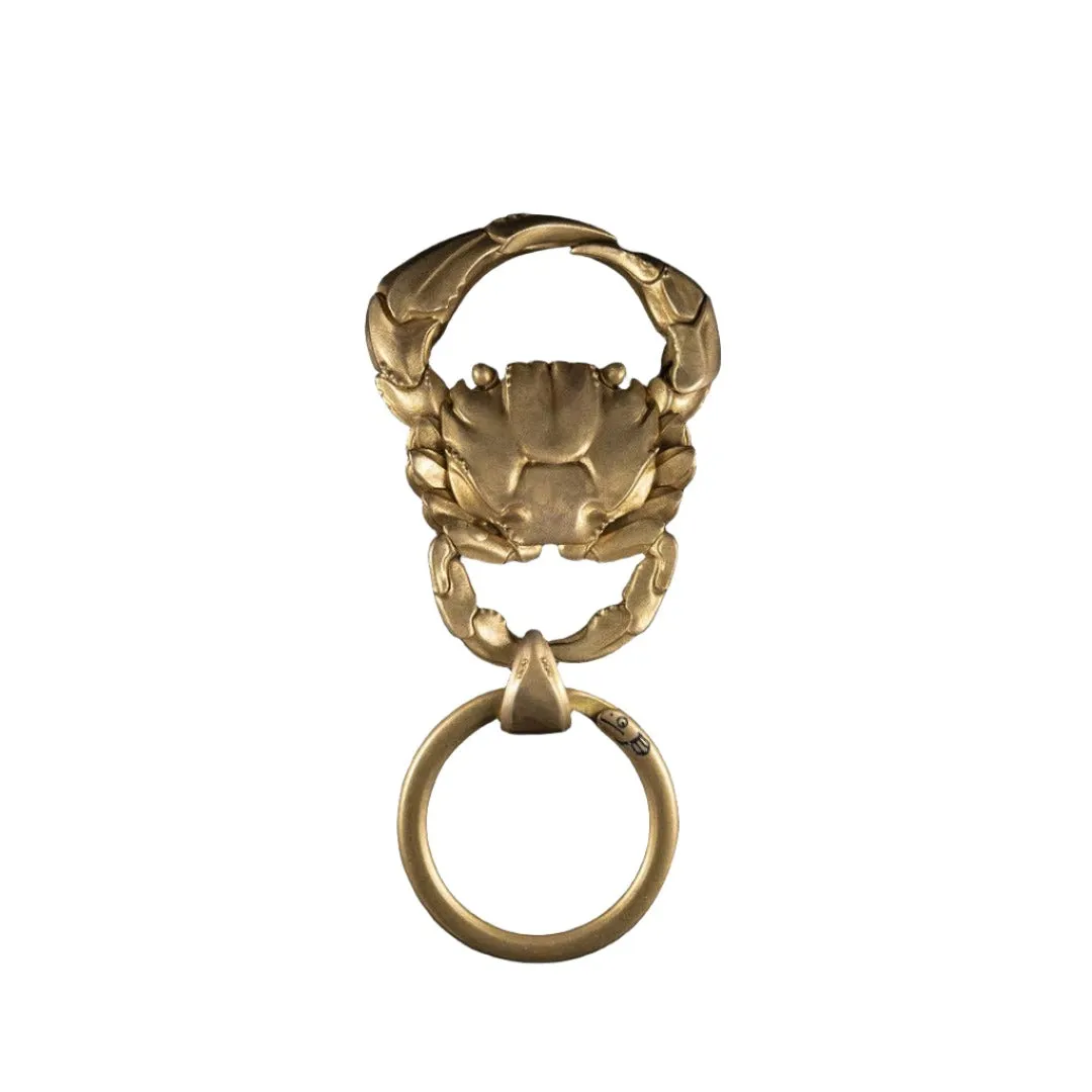 Brass Crab Keychain
