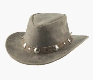 Bullhide Crackled Gray Leather Western Cowboy Hat 4070GR