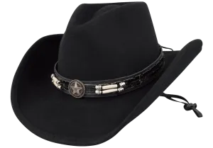 Bullhide Skynard Felt Cowboy Hat - Black