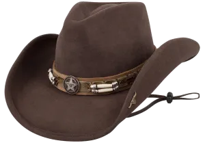 Bullhide Skynard Felt Cowboy Hat - Chocolate