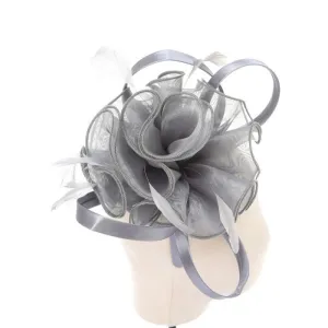 Celestial Grace Fascinator in Grey