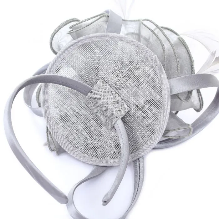 Celestial Grace Fascinator in Grey