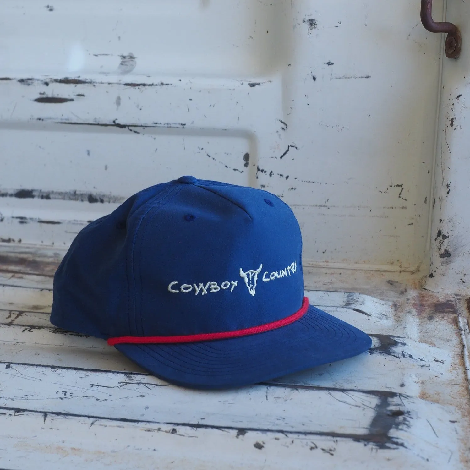 Cowboy Country Grandpa Hat - Navy/Red