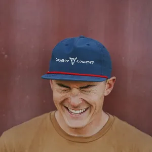 Cowboy Country Grandpa Hat - Navy/Red