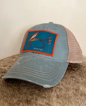 Distressed Sage Hat - Wildflower Adam’s Fly