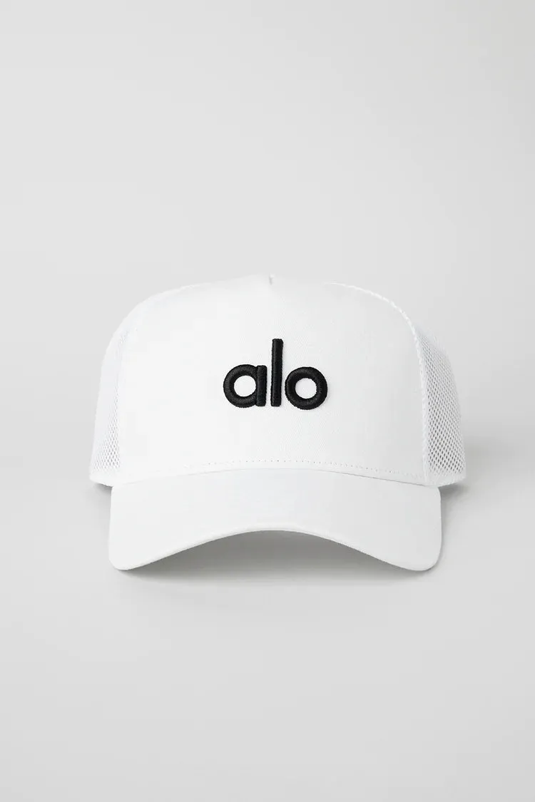 District Trucker Hat - White/Black