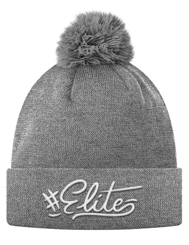 #Elite Pom Pom Knit Cap