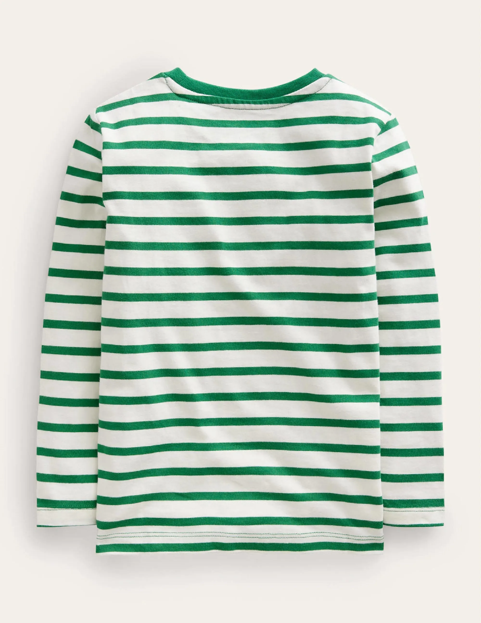 Festive Applique T-shirt-Deep Green/Ivory Dog