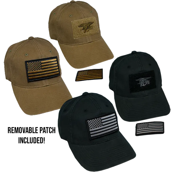 FlexFit Trident Hat with Velcro Flag Patch