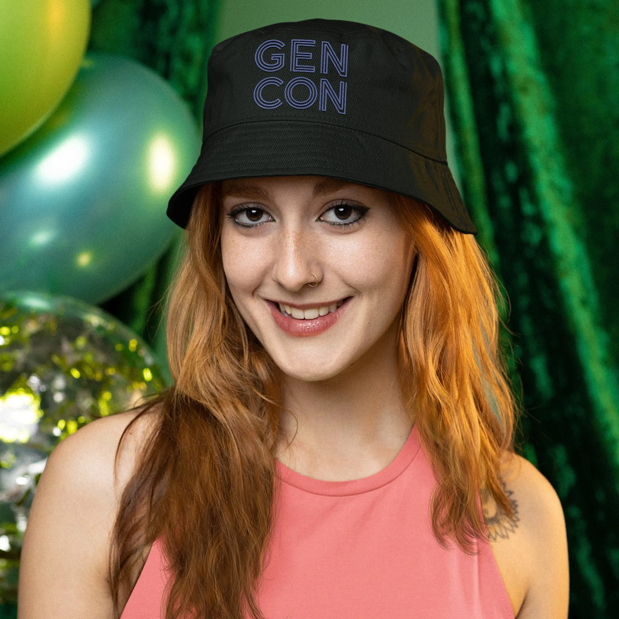 Gen Con Neon Arcade Vibes Reversible Bucket Hat