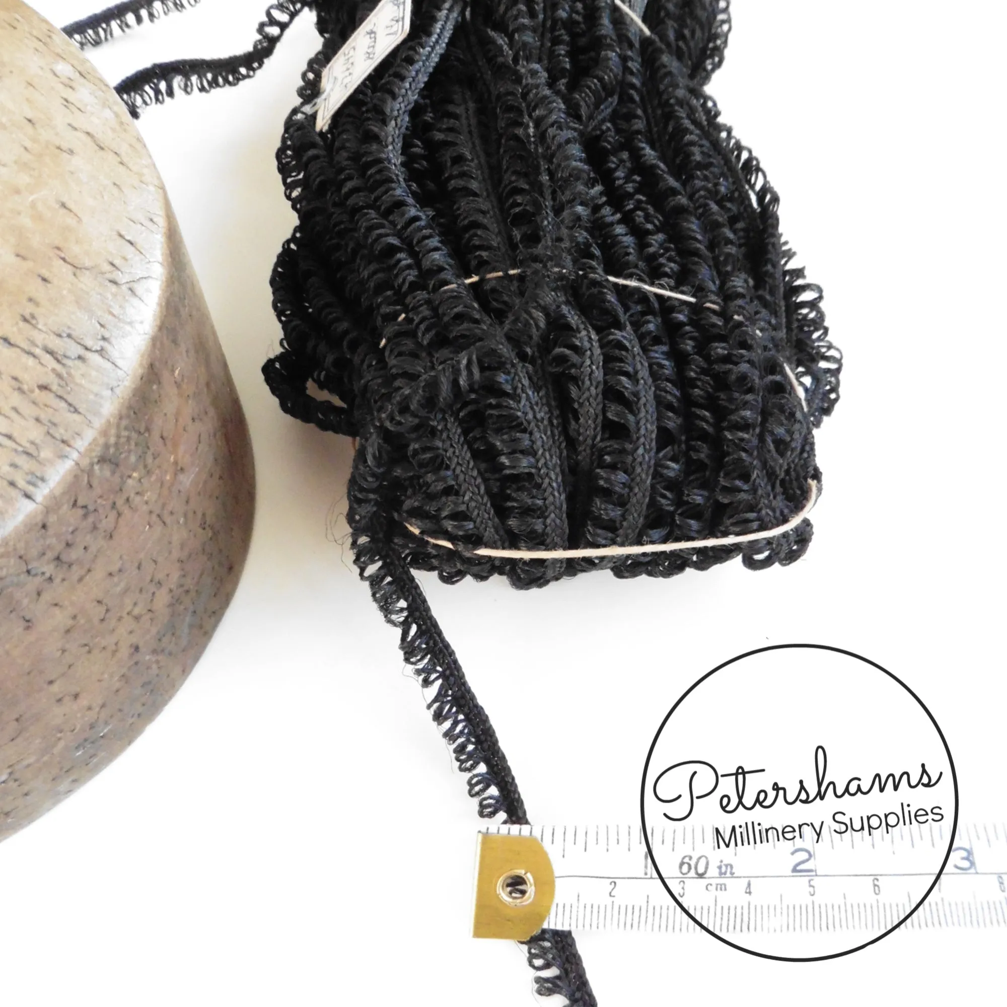German 1940s/50s Vintage Tiny Loopy Straw Braid Trim