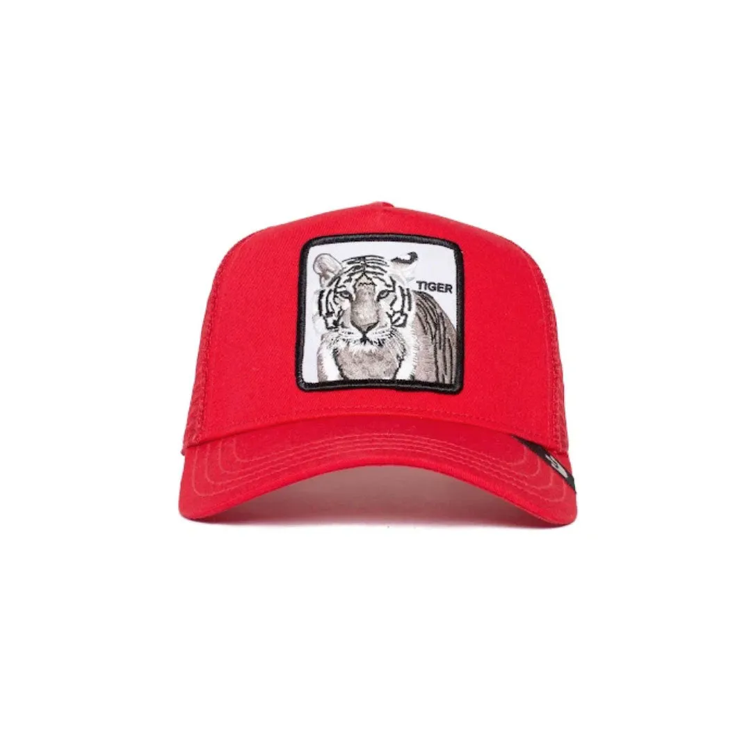 Goorin Bros White Tiger Red Trucker Hat