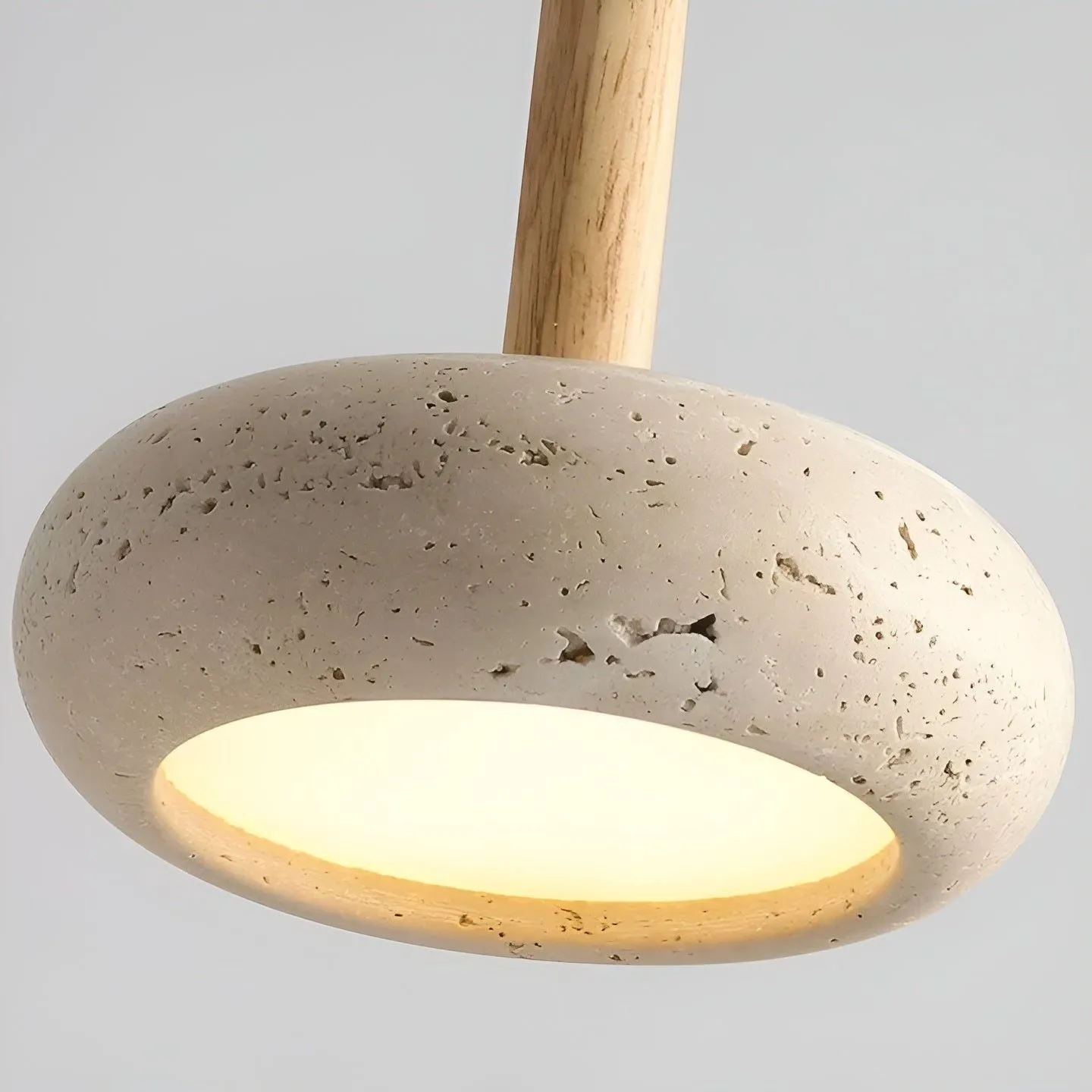 HaloStone Glow - LED Retro Stein Wabi Sabi Japanische Deckenleuchte