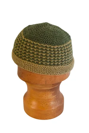 Handknit forest green beanie