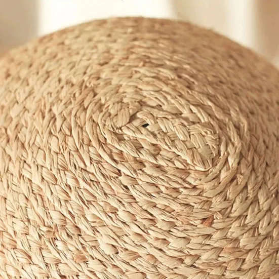 Hepburn Style Retro French Pearl Raffia Sun Hat