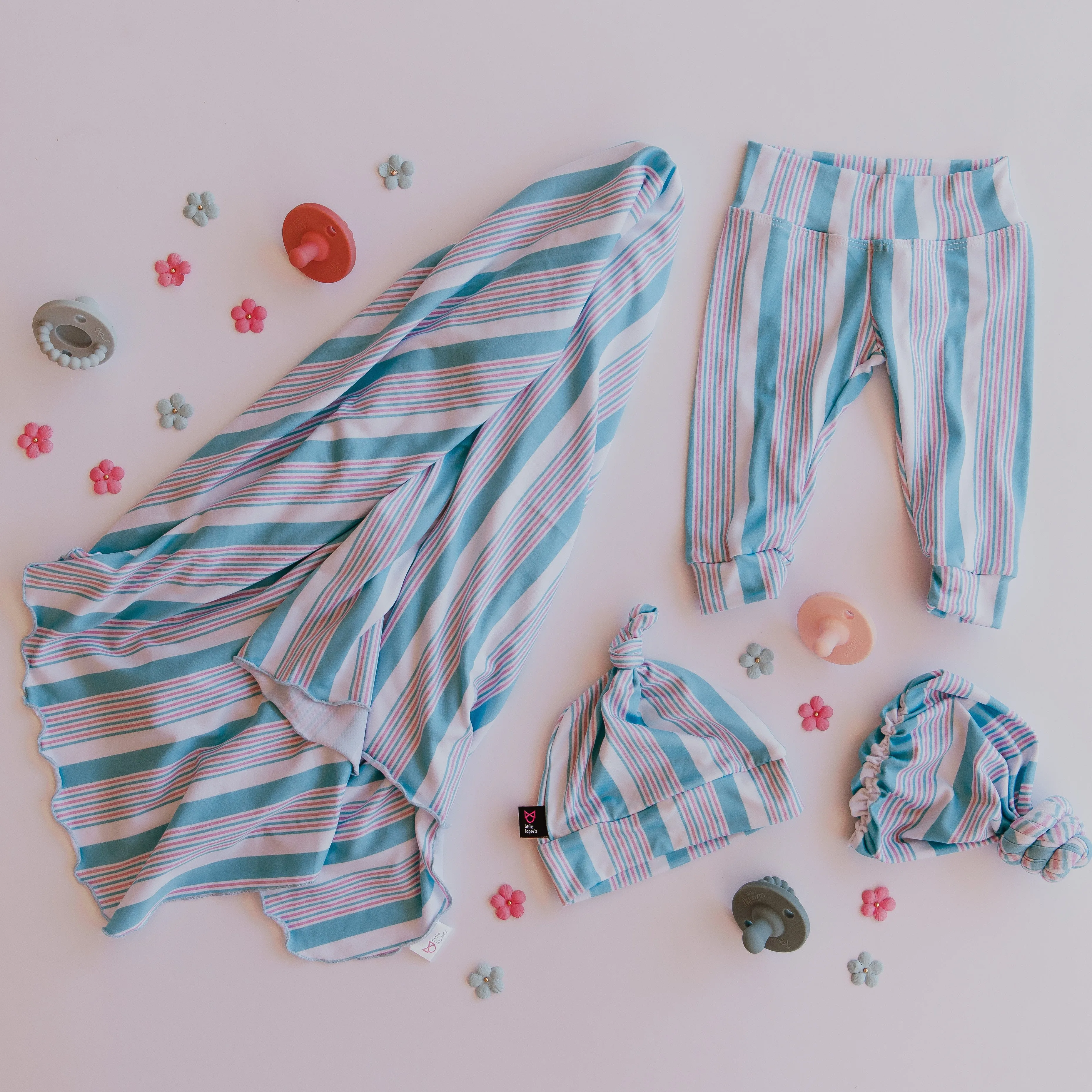 Hospital Stripes Swaddle Blanket Set
