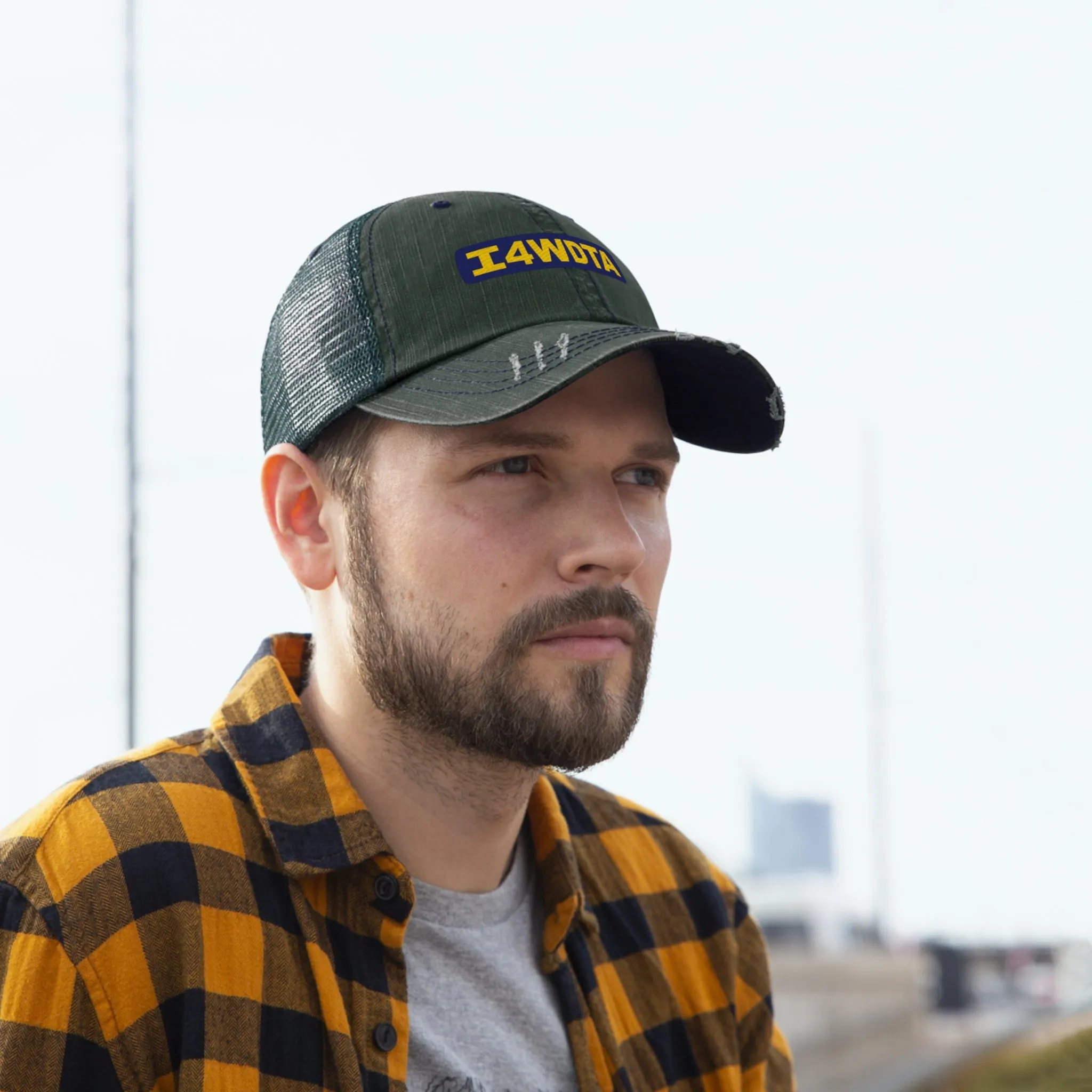 I4WDTA Basic Distressed Unisex Trucker Hat