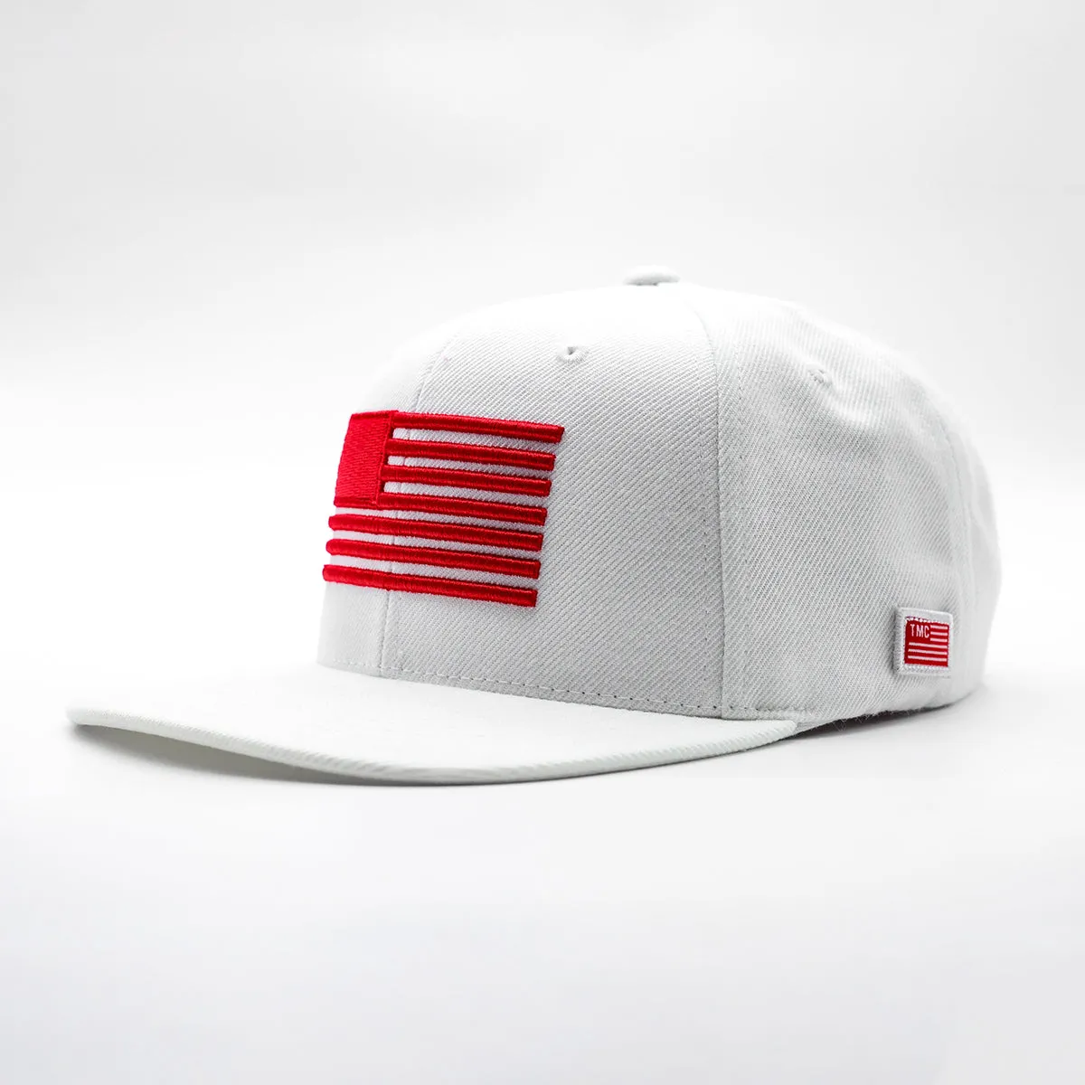 Marathon Block Flag Limited Edition Snapback - White/Red