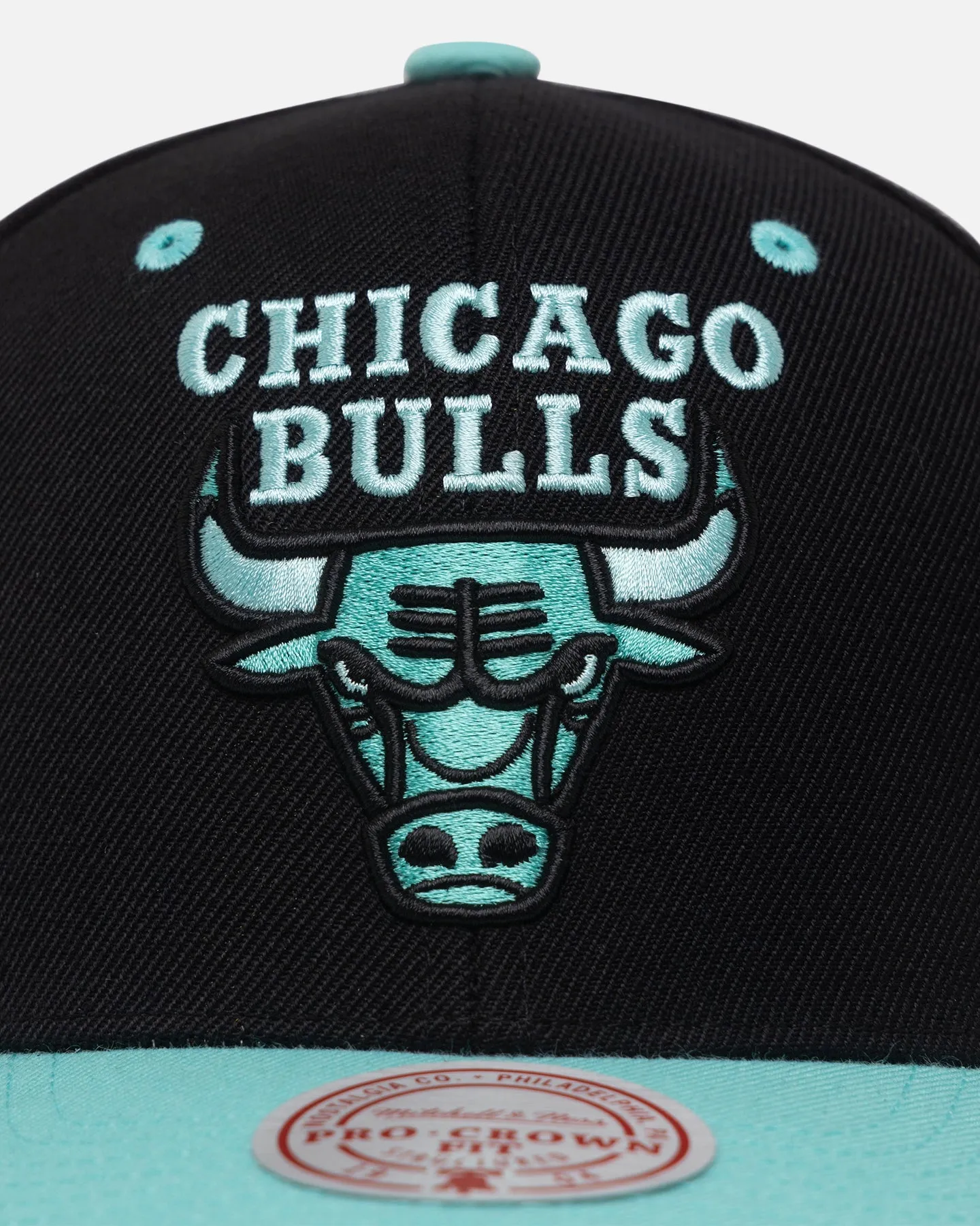 Mitchell & Ness Chicago Bulls "Ice Blue" Script Origin Snapback Black/Ice Blue