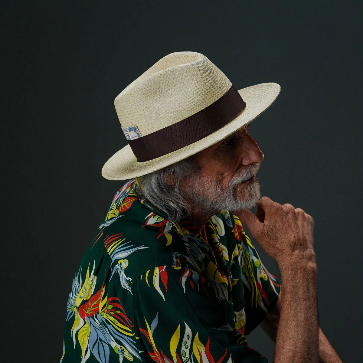 N PANAMA HAT SHORT - Natural