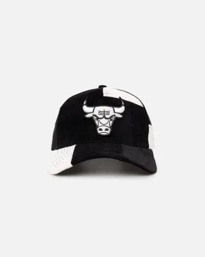 New Era Chicago Bulls 'Patchwork Corduroy' 9FORTY A-Frame Snapback Black/Cream