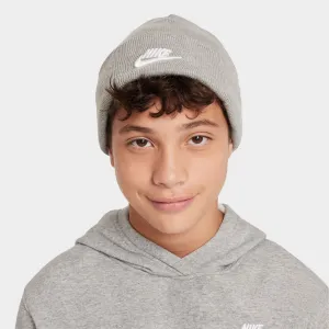 Nike Big Kids' Peak Tall Cuff Futura Beanie Grey / White