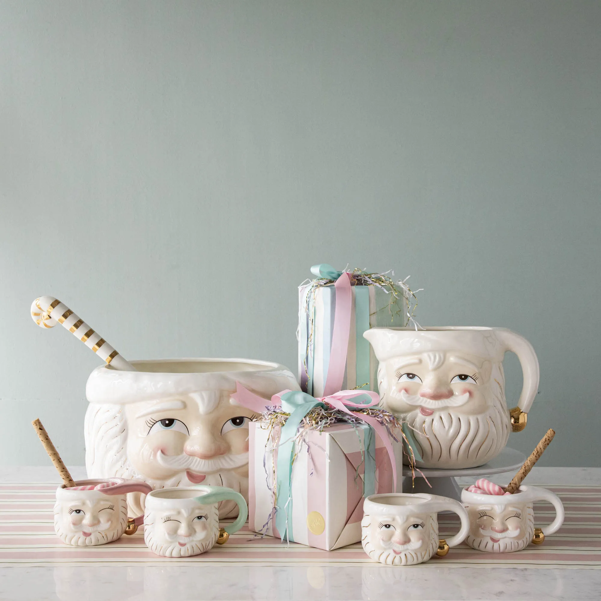 Papa Noel Punch Bowl with Ladle