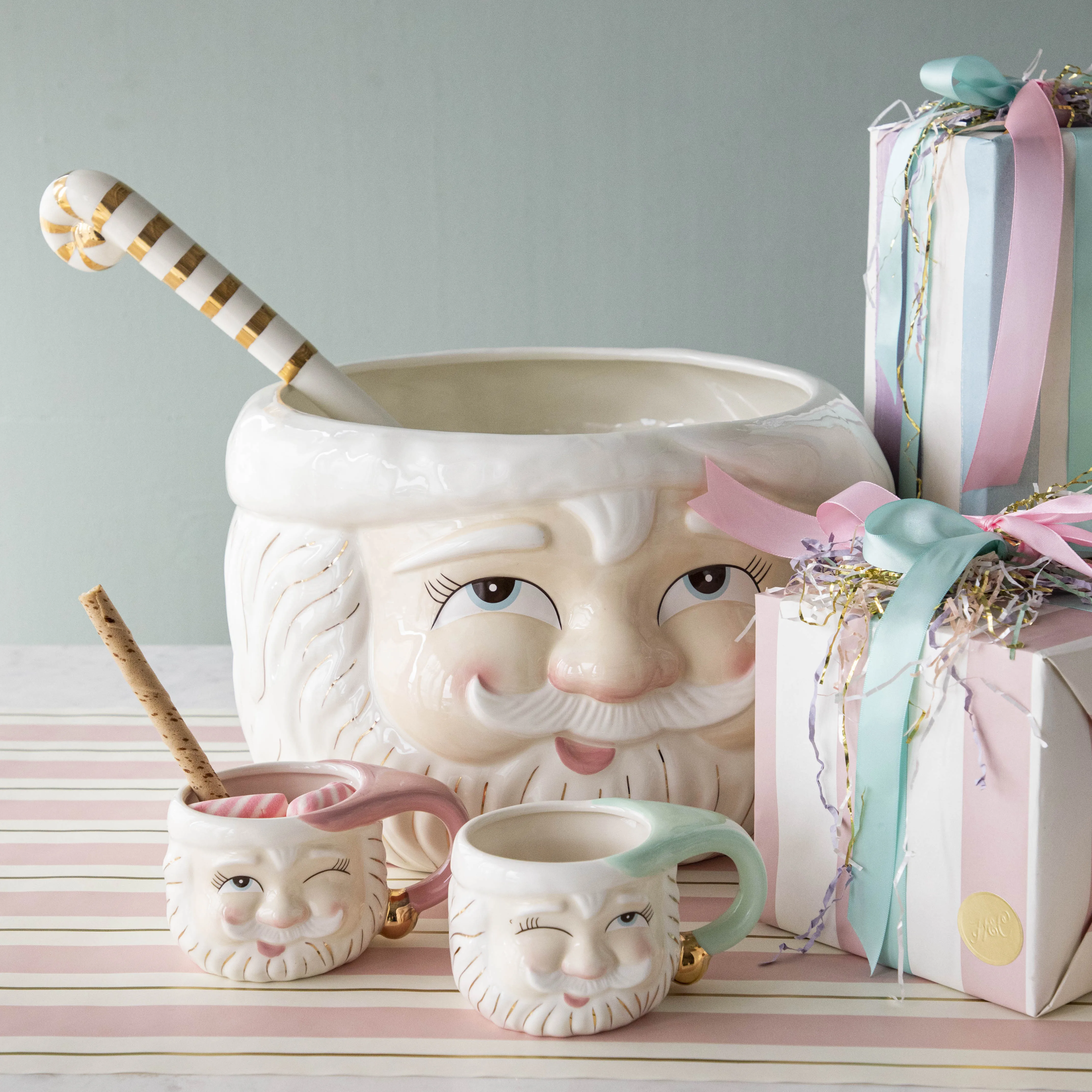 Papa Noel Punch Bowl with Ladle