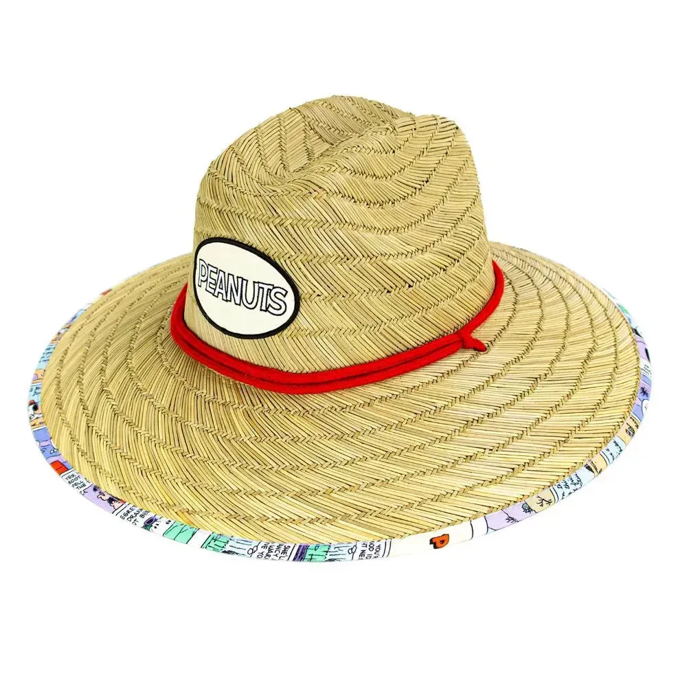 Peter Grimm Peanuts Comic Strip - Rye Straw Lifeguard Hat