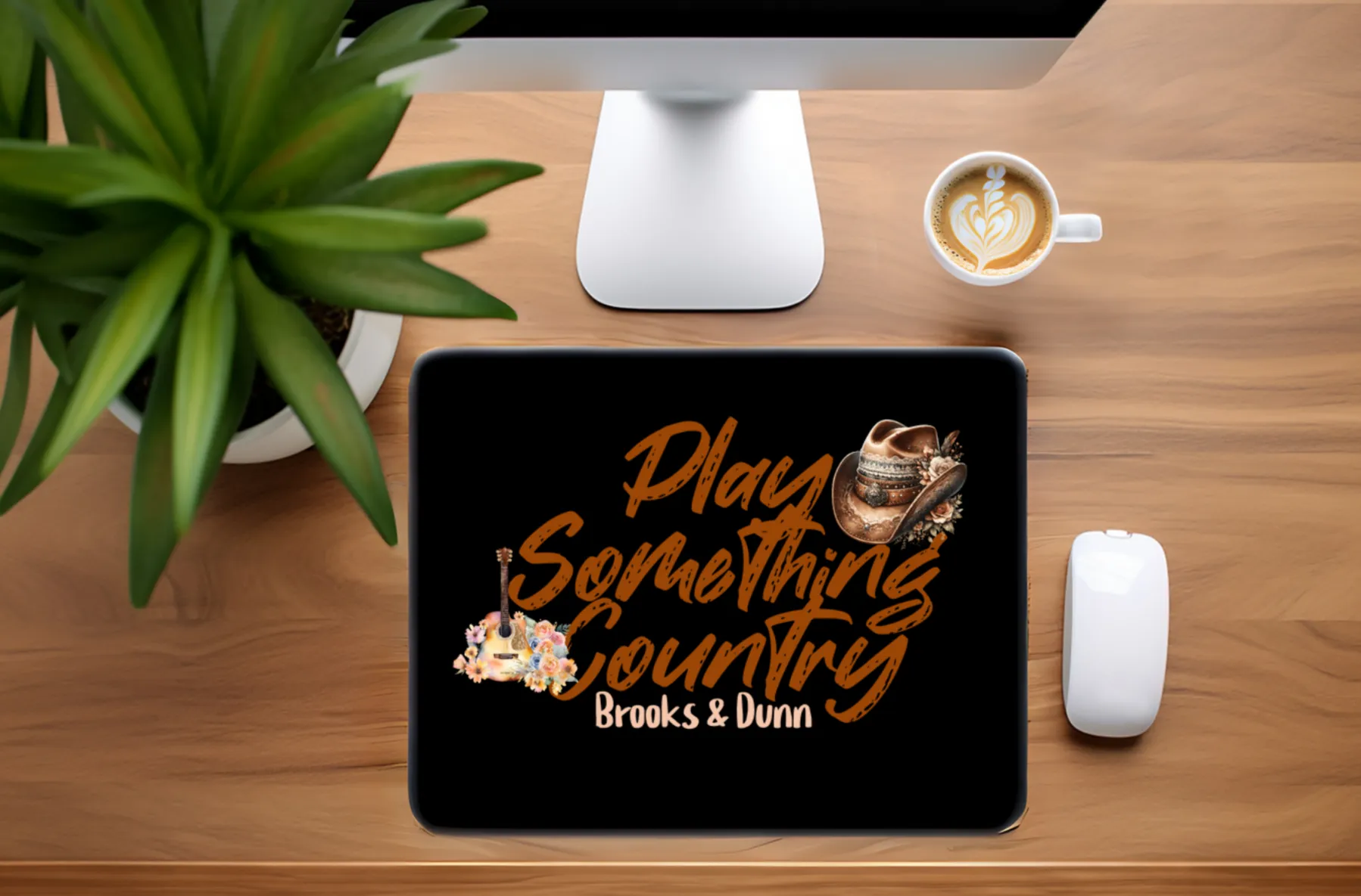 Play something country song lyric inspired Mouse Pad, Country Music mouse pad