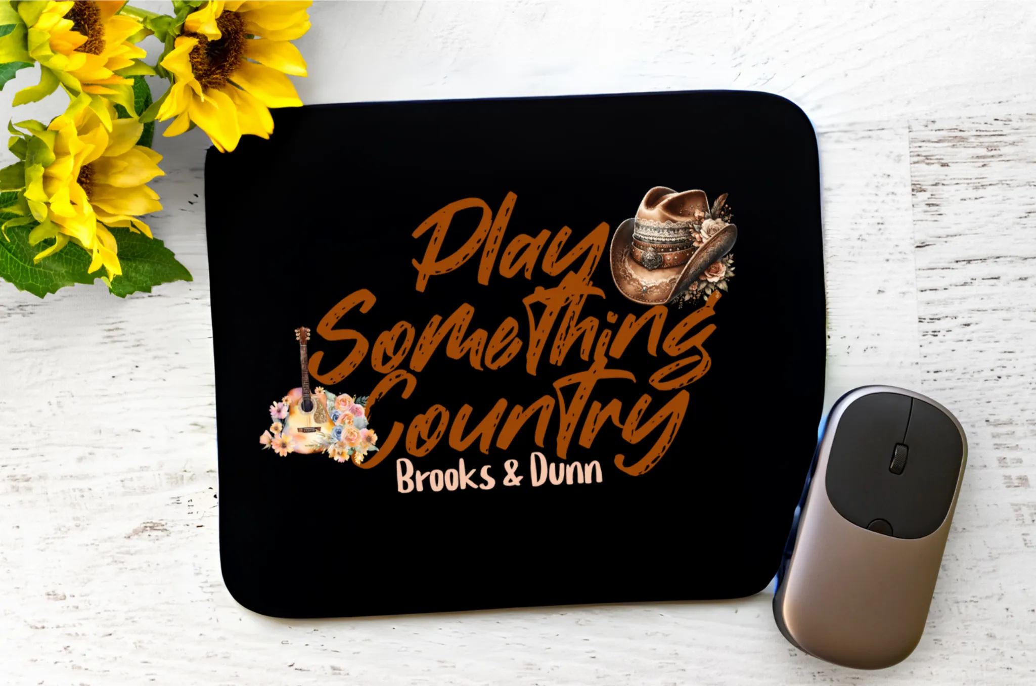 Play something country song lyric inspired Mouse Pad, Country Music mouse pad
