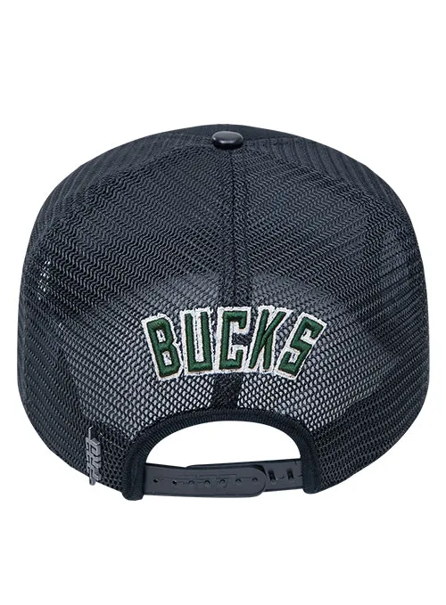 Pro Standard Classic Milwaukee Bucks Black Trucker Adjustable Hat
