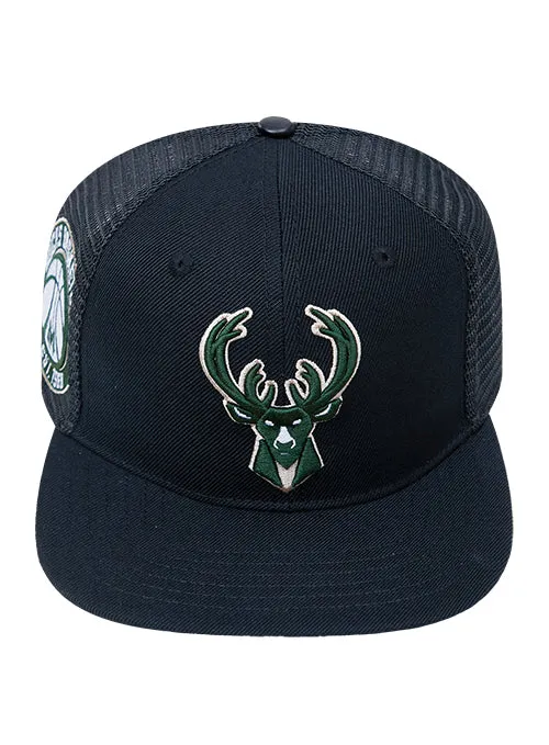 Pro Standard Classic Milwaukee Bucks Black Trucker Adjustable Hat